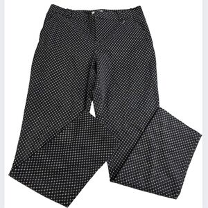 Calvin Klein 12 Black White Career Slacks~Pants Very Classy Stretch 2074-AO